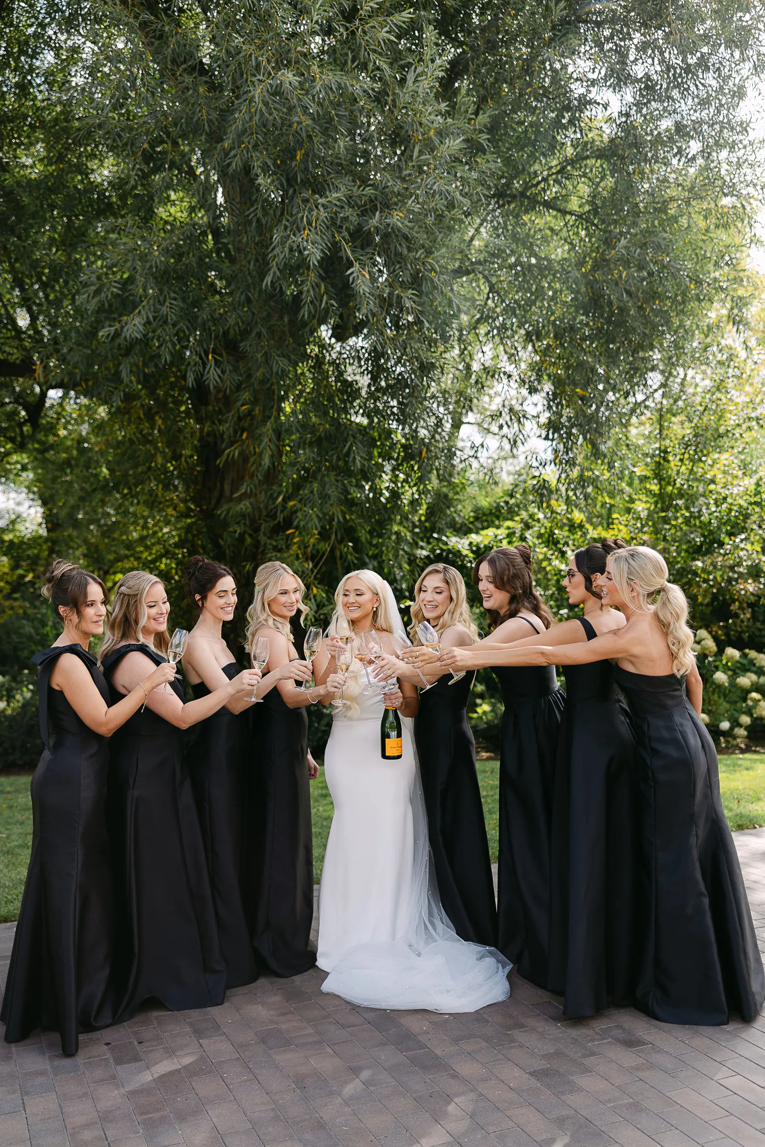 Wedding party photograph at Arlington Estate