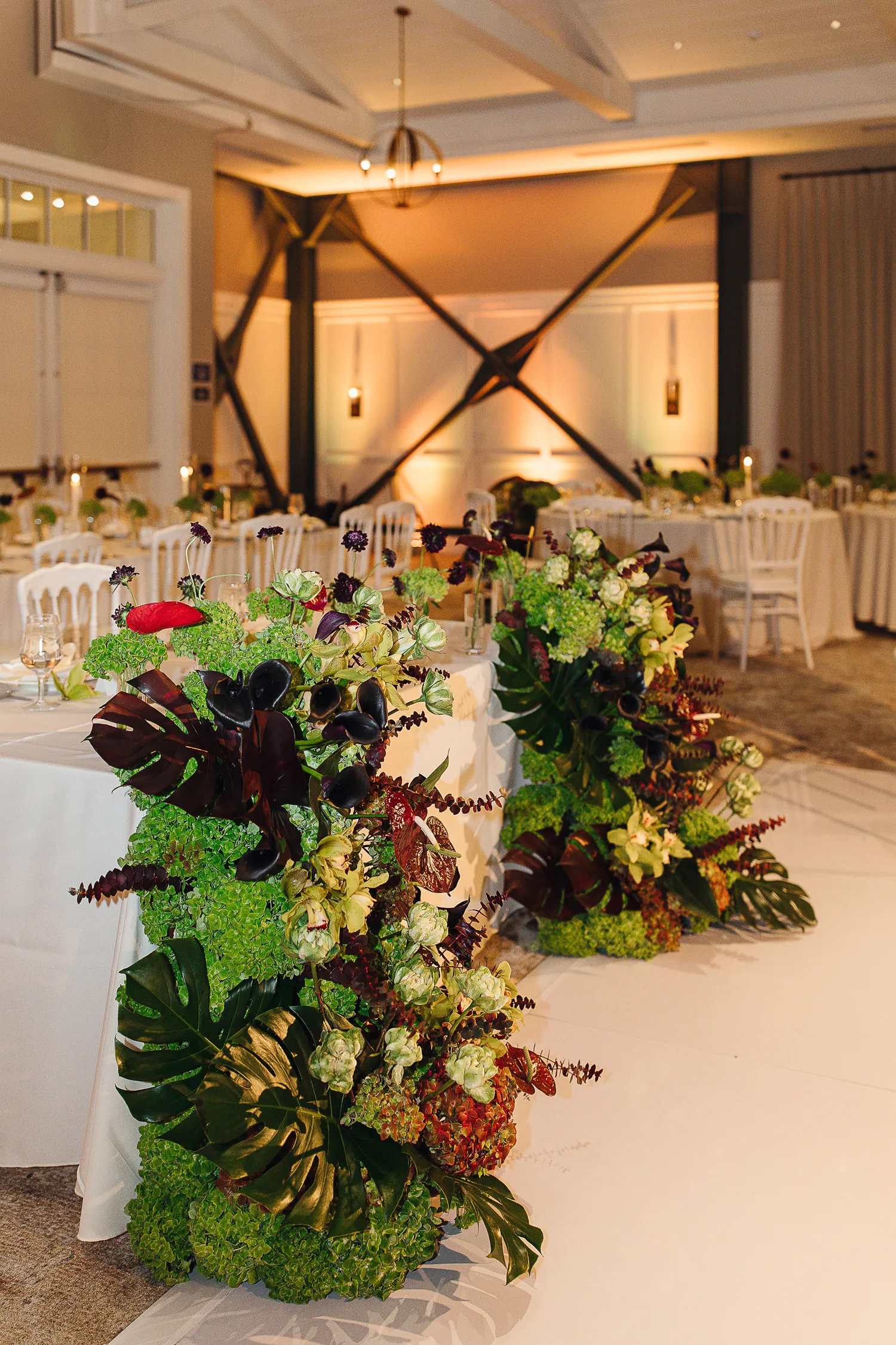 Reception details captured in Newport Beach venue