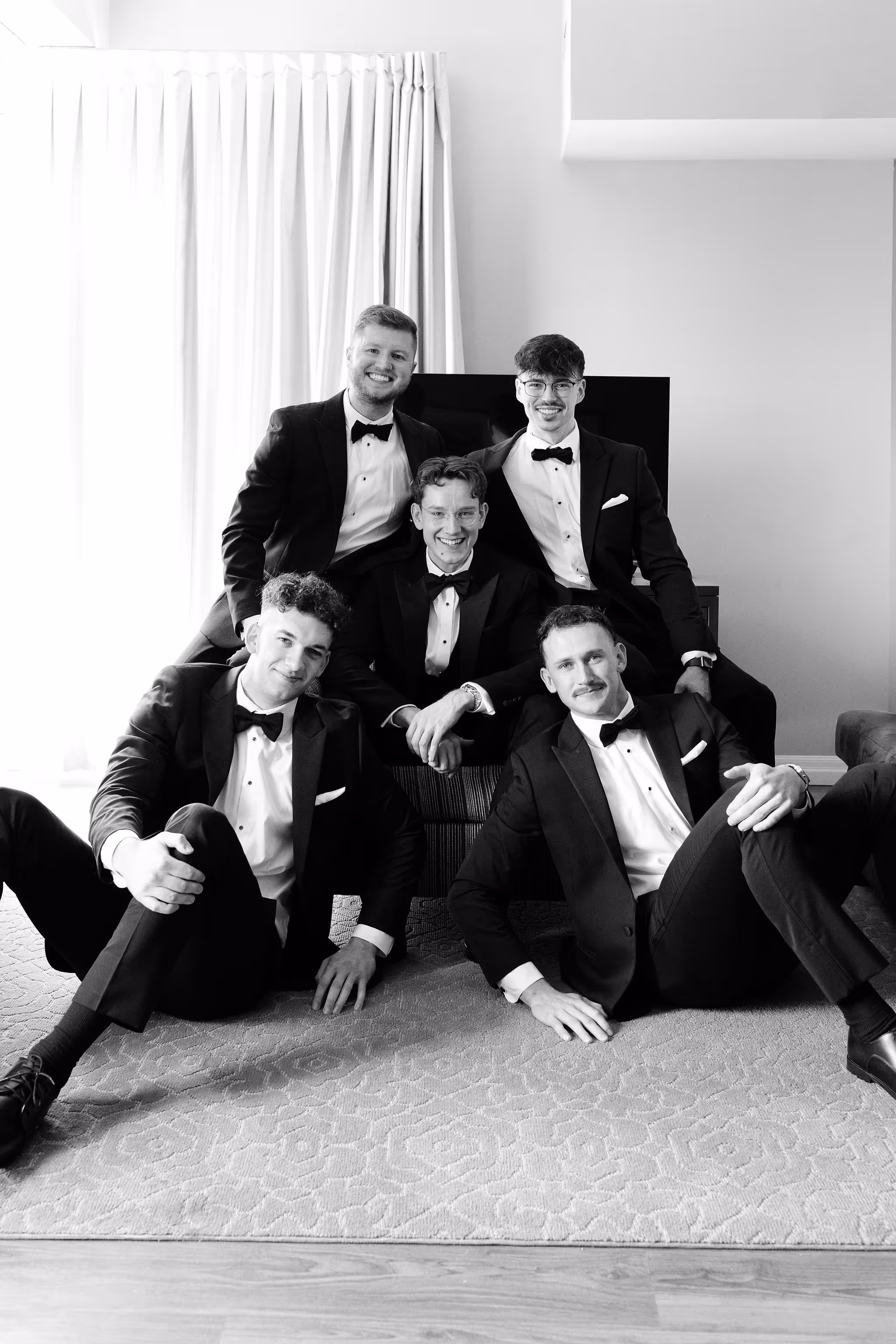 groomsmen candid portrait