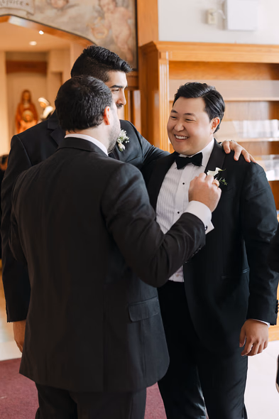 Candid moment before ceremony