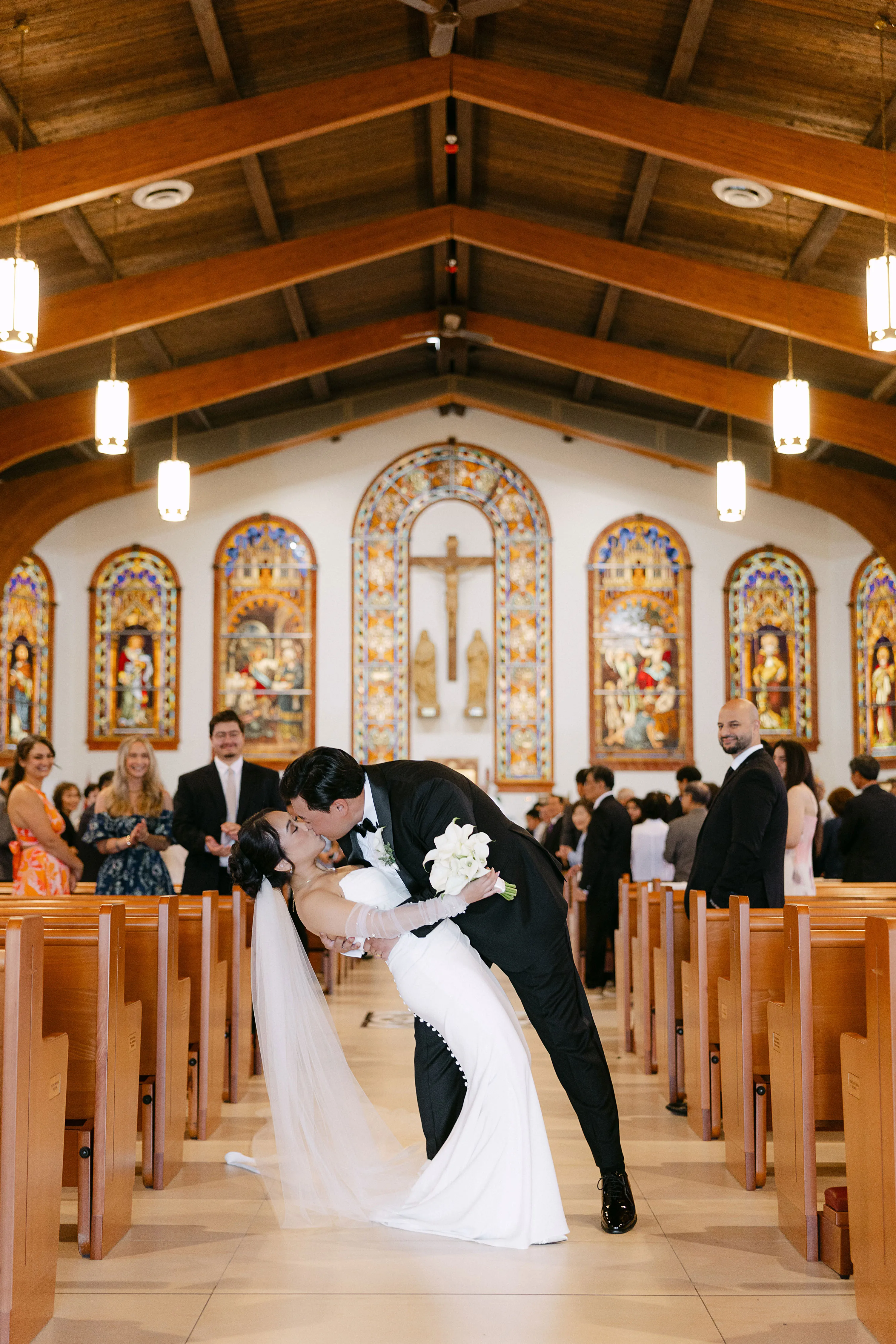 first kiss at the church