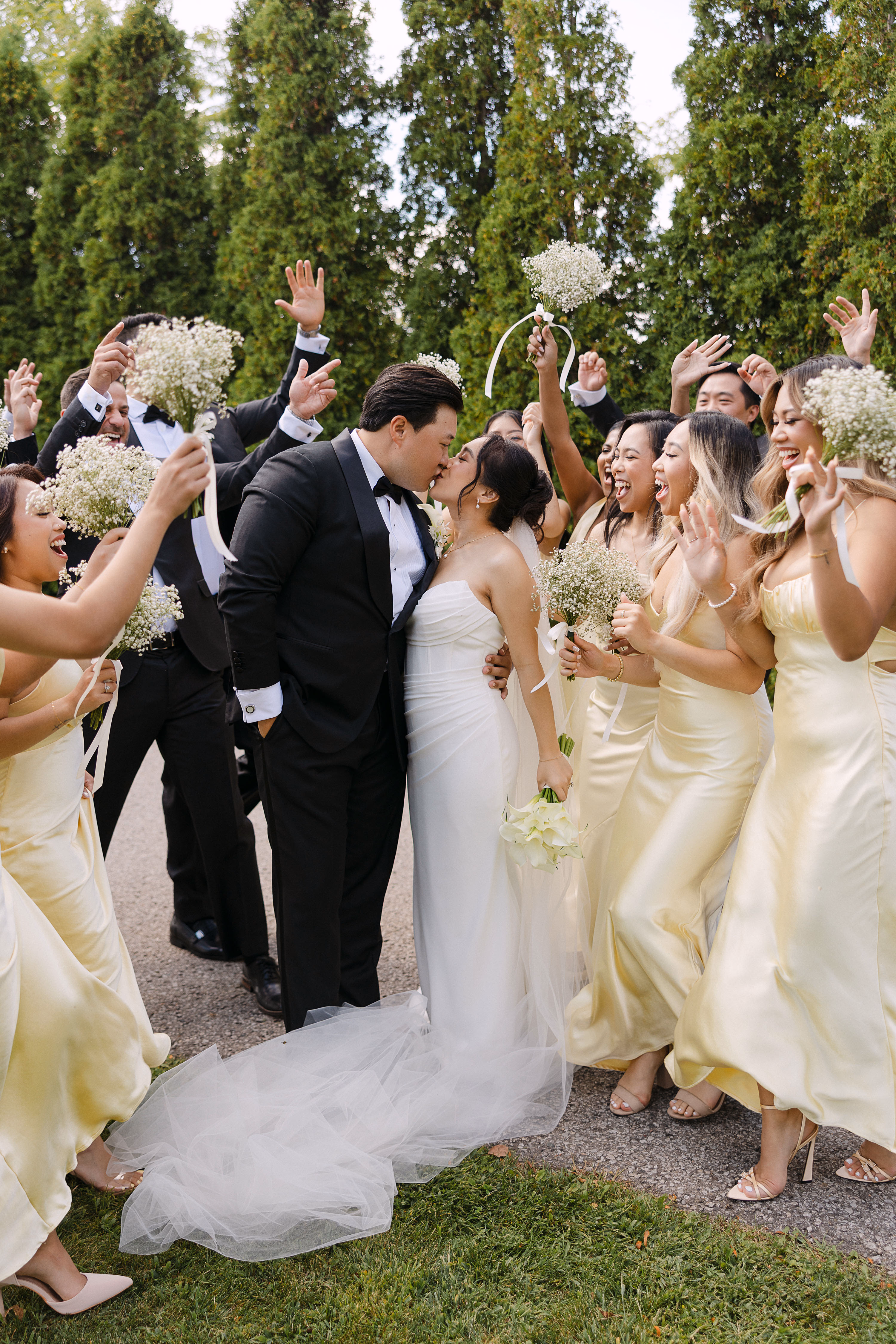 Wedding portrait at Aga Khan Museum park