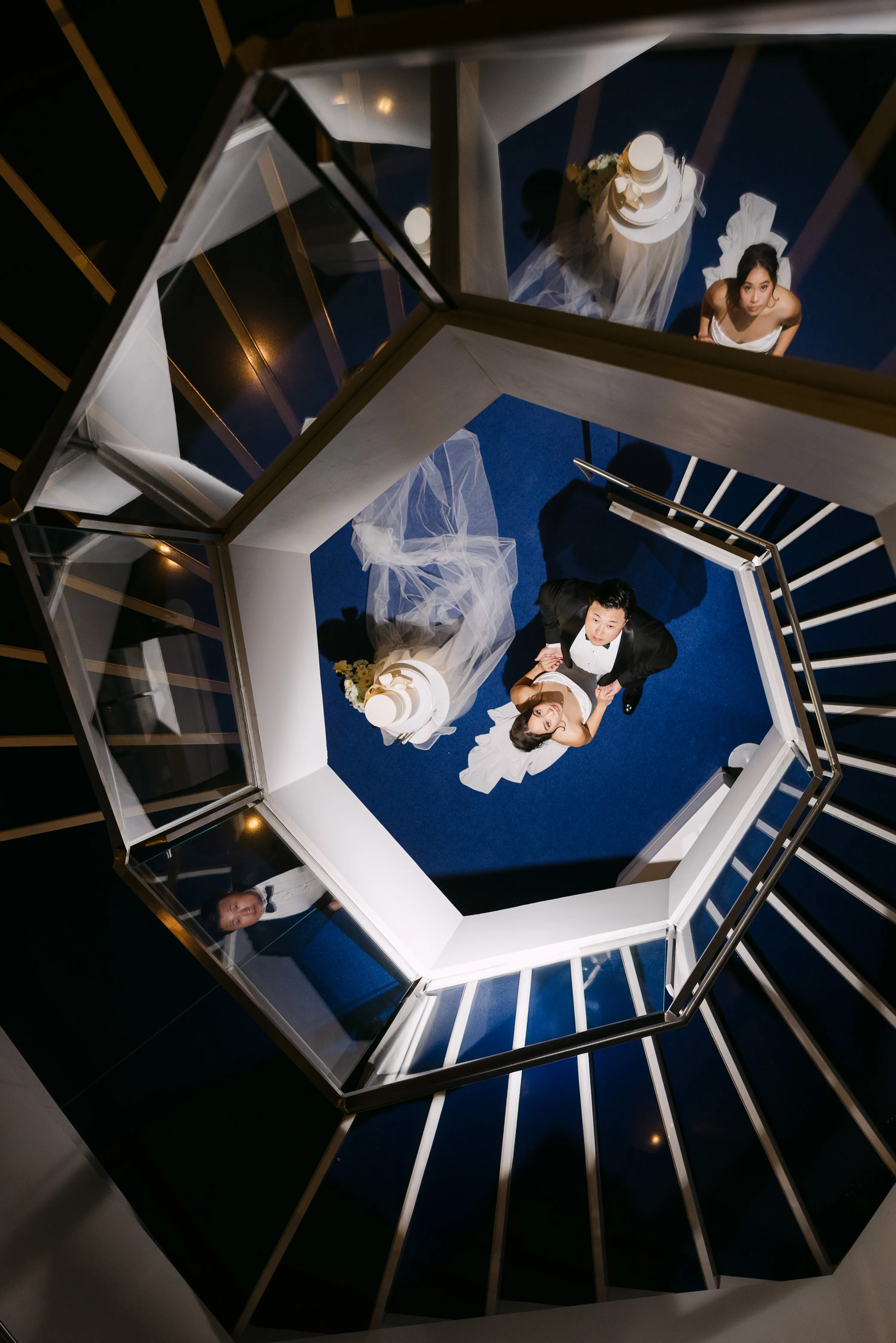 Intimate wedding portrait inside Aga Khan Museum