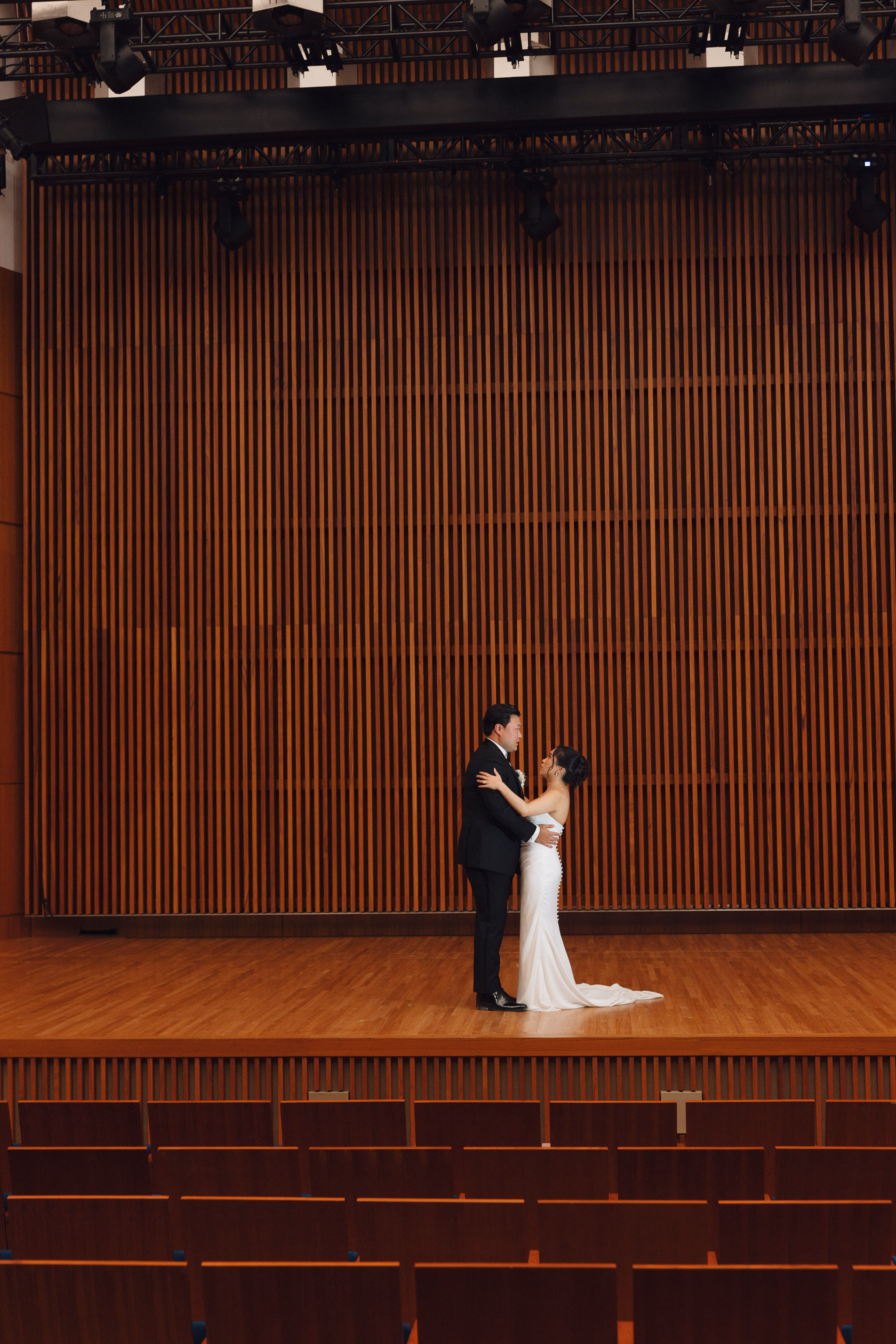 Couple portrait at Aga Khan Museum interior