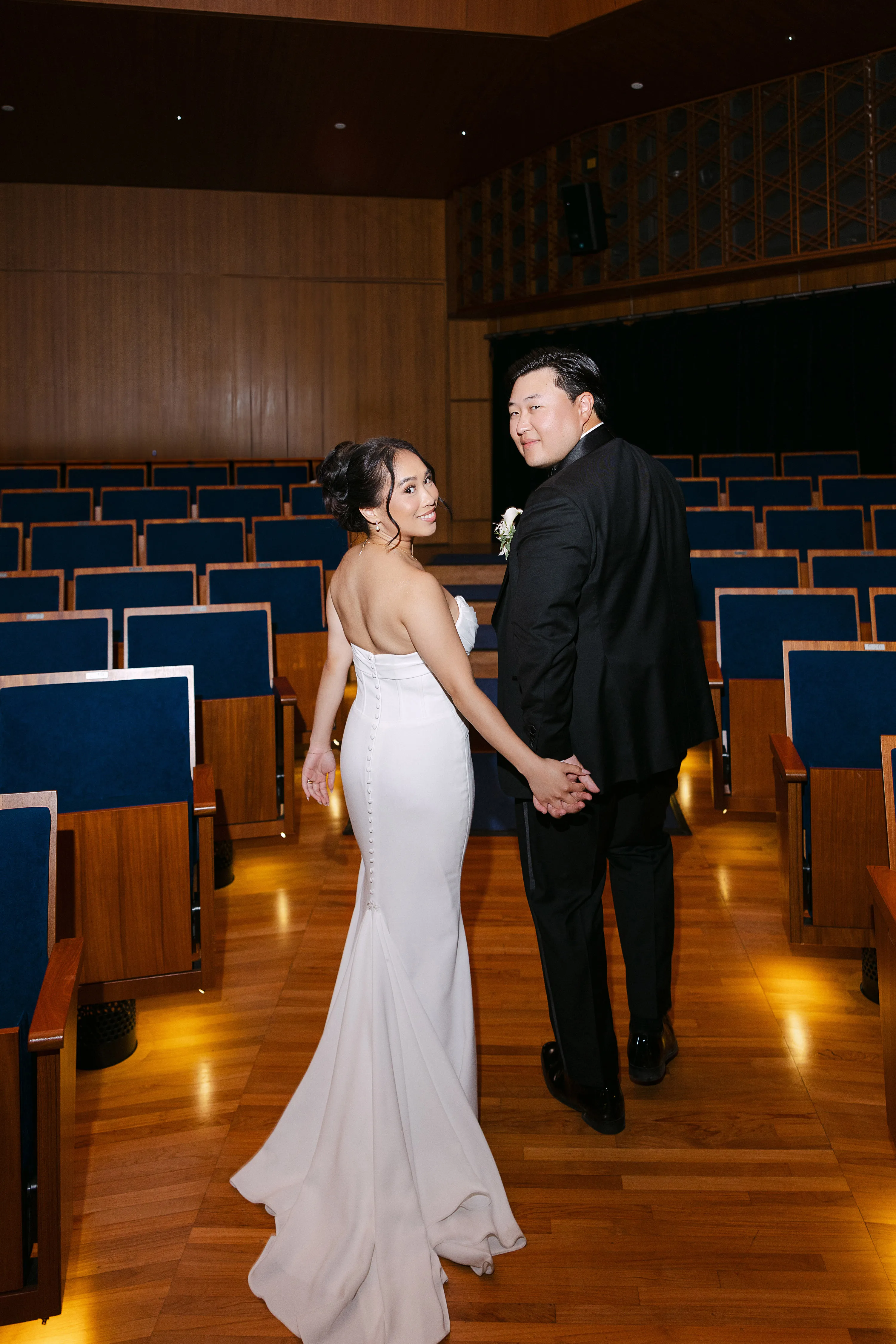 Bride and groom at Aga Khan Museum wedding celebration