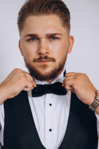 ancaster mill portrait of the groom