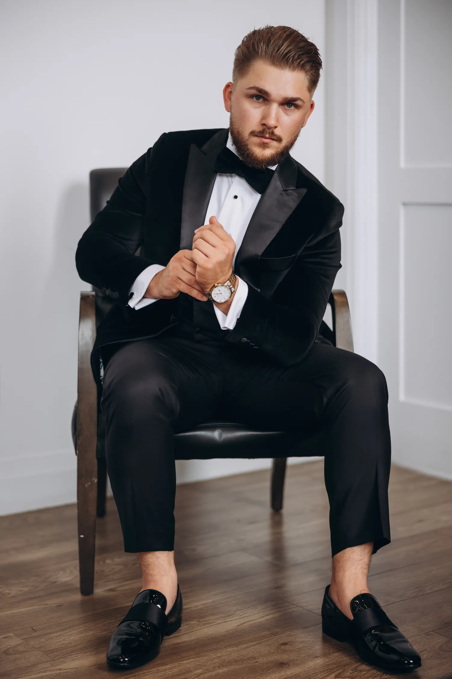 groom portrait at Ancaster Mill