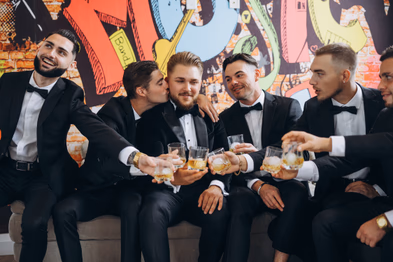 ancaster old groomsmen photo