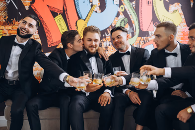 ancaster old groomsmen photo