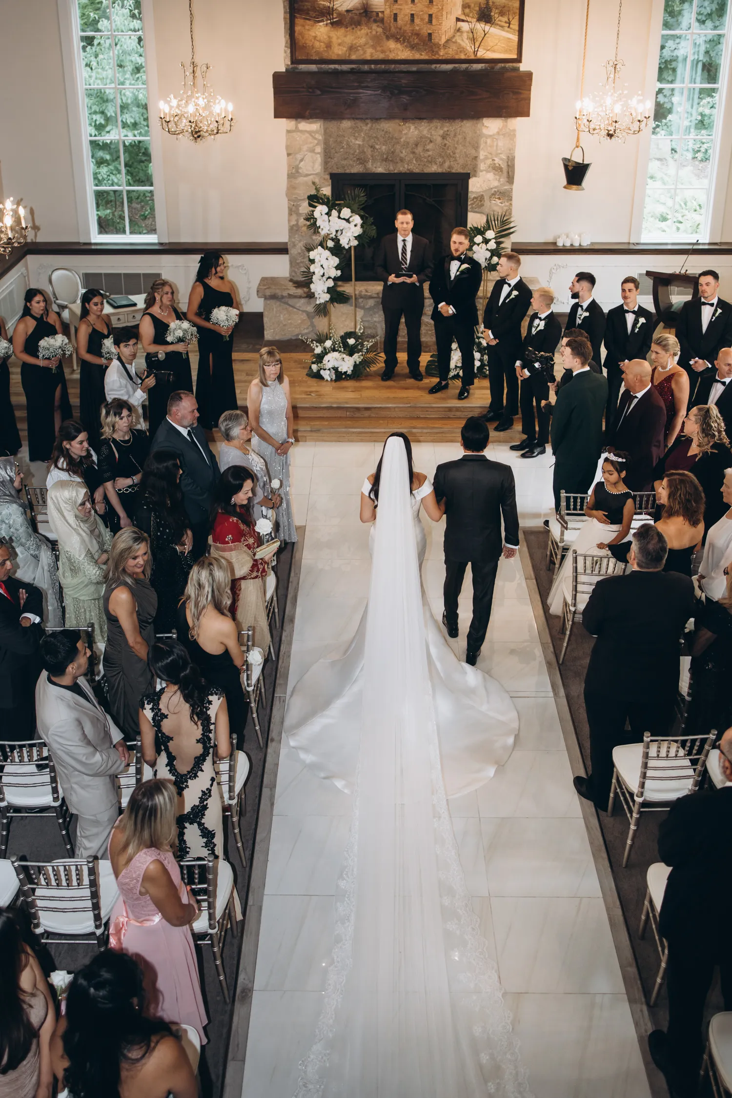Ancaster Mill Chapel Wedding Ceremony Photos