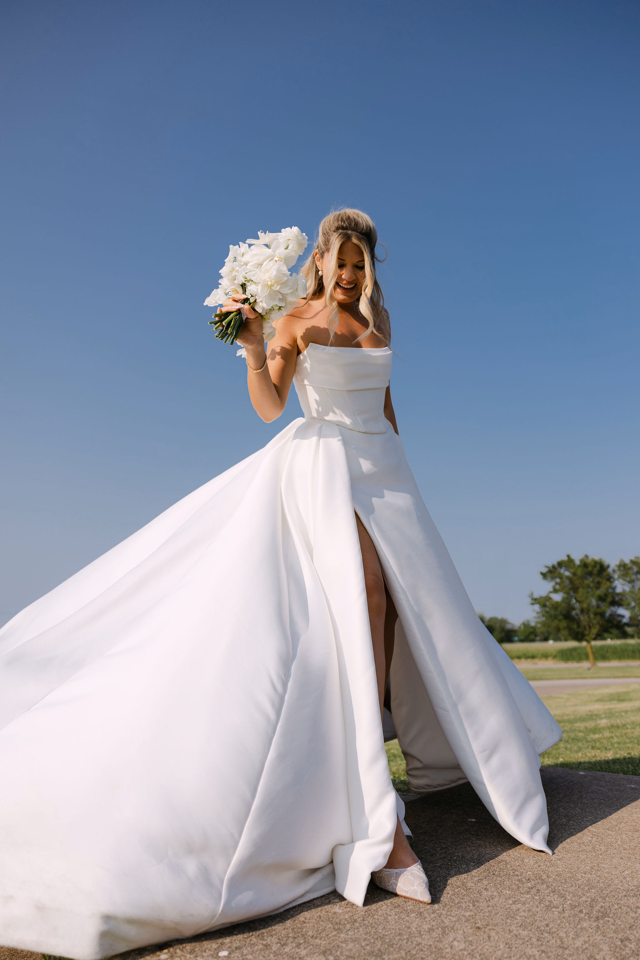 editorial portrait of the bride at Chateau des Charmes wedding