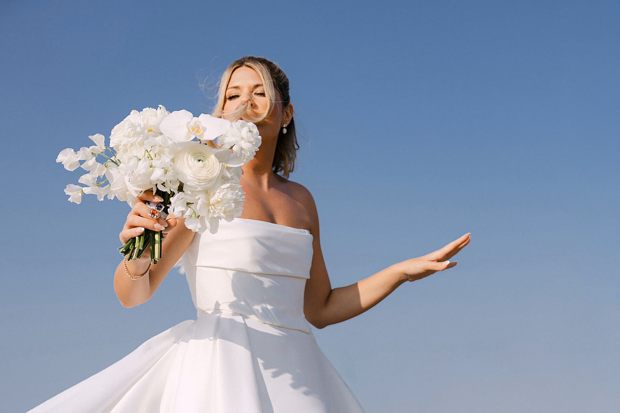 portrait of the bride at Chateau des Charmes winery wedding