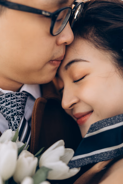 unique engagement picture at Cherry beach