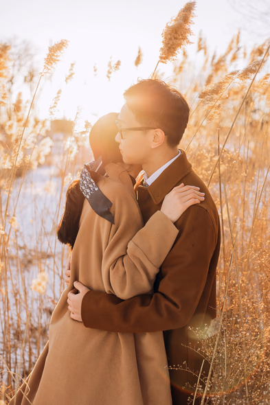 Cherry beach winter engagement