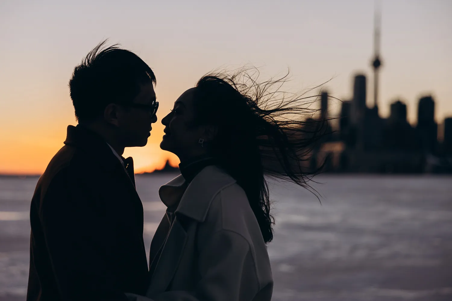 engagement at Cherry beach