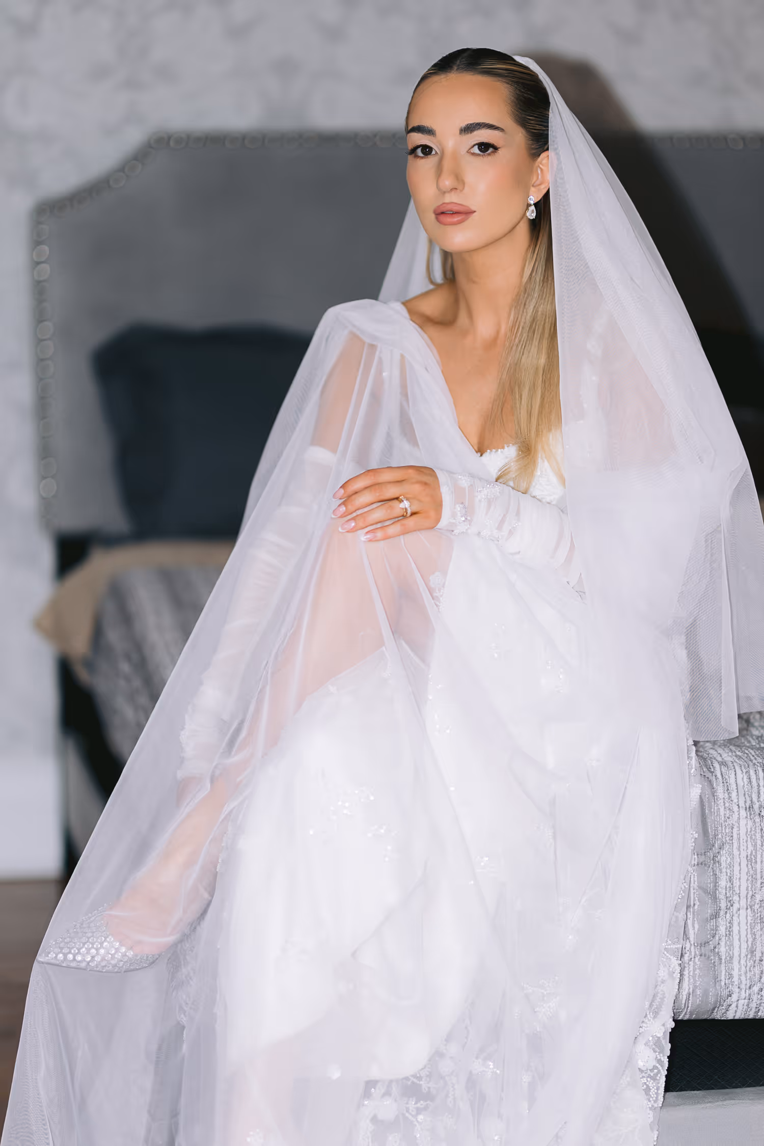 Bride getting ready at The Doctor’s House wedding venue