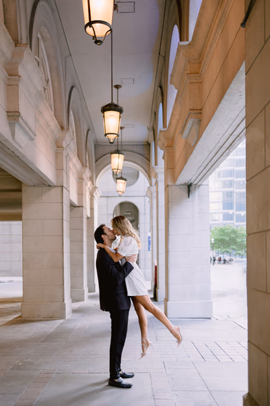 urban Toronto engagement photo idea