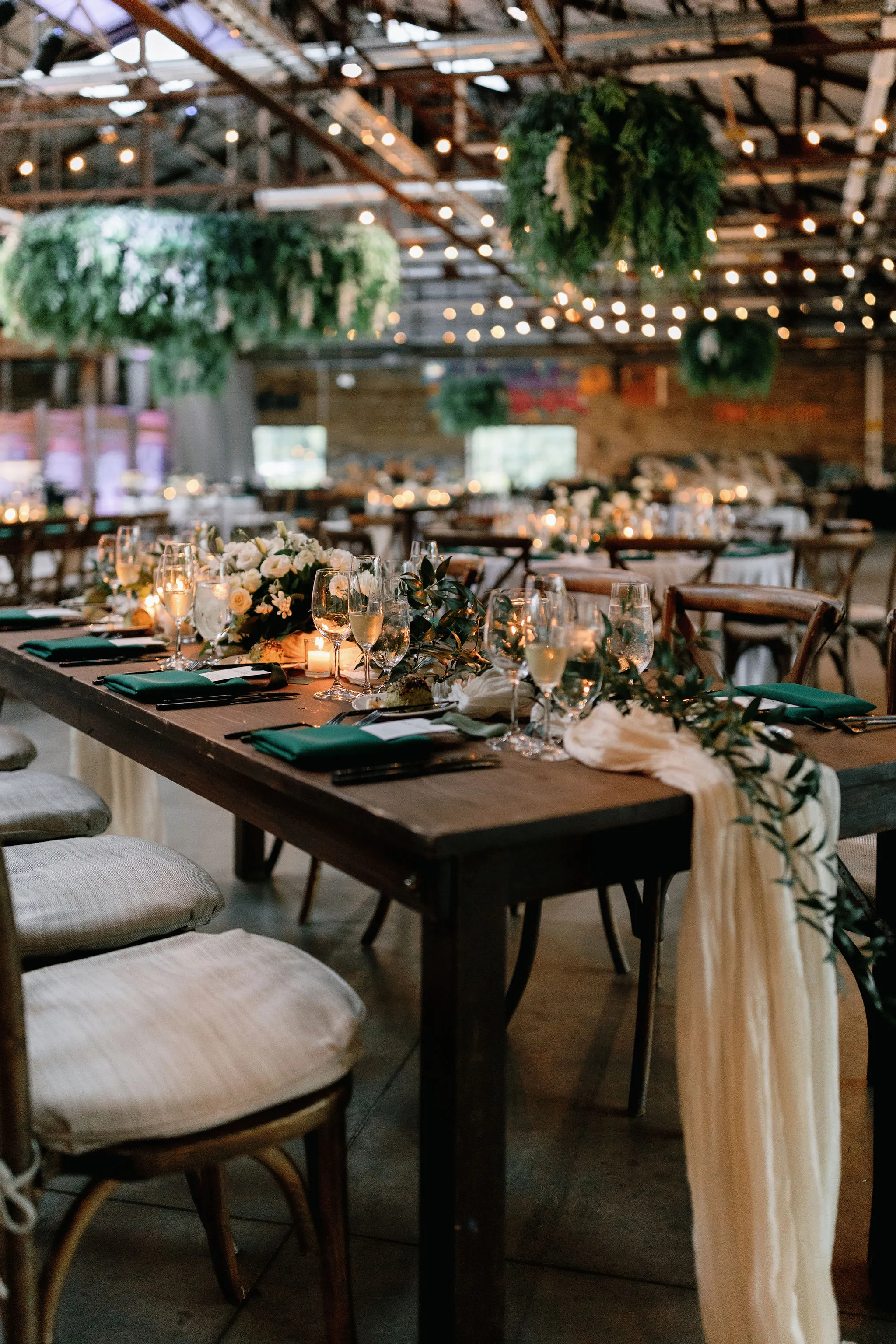 Evergreen Brickworks wedding decor photo