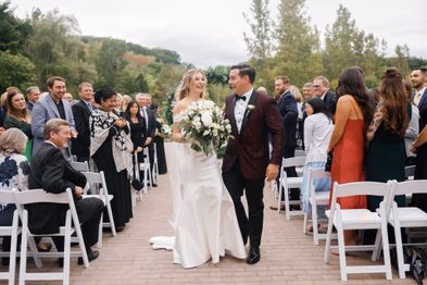 bjust married portrait at Evergreen Brickworks