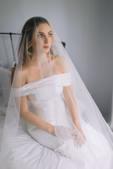 bride portrait before getting married