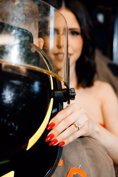 fire truck engagement photo idea