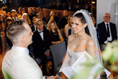 George Restaurant Toronto wedding ceremony scene