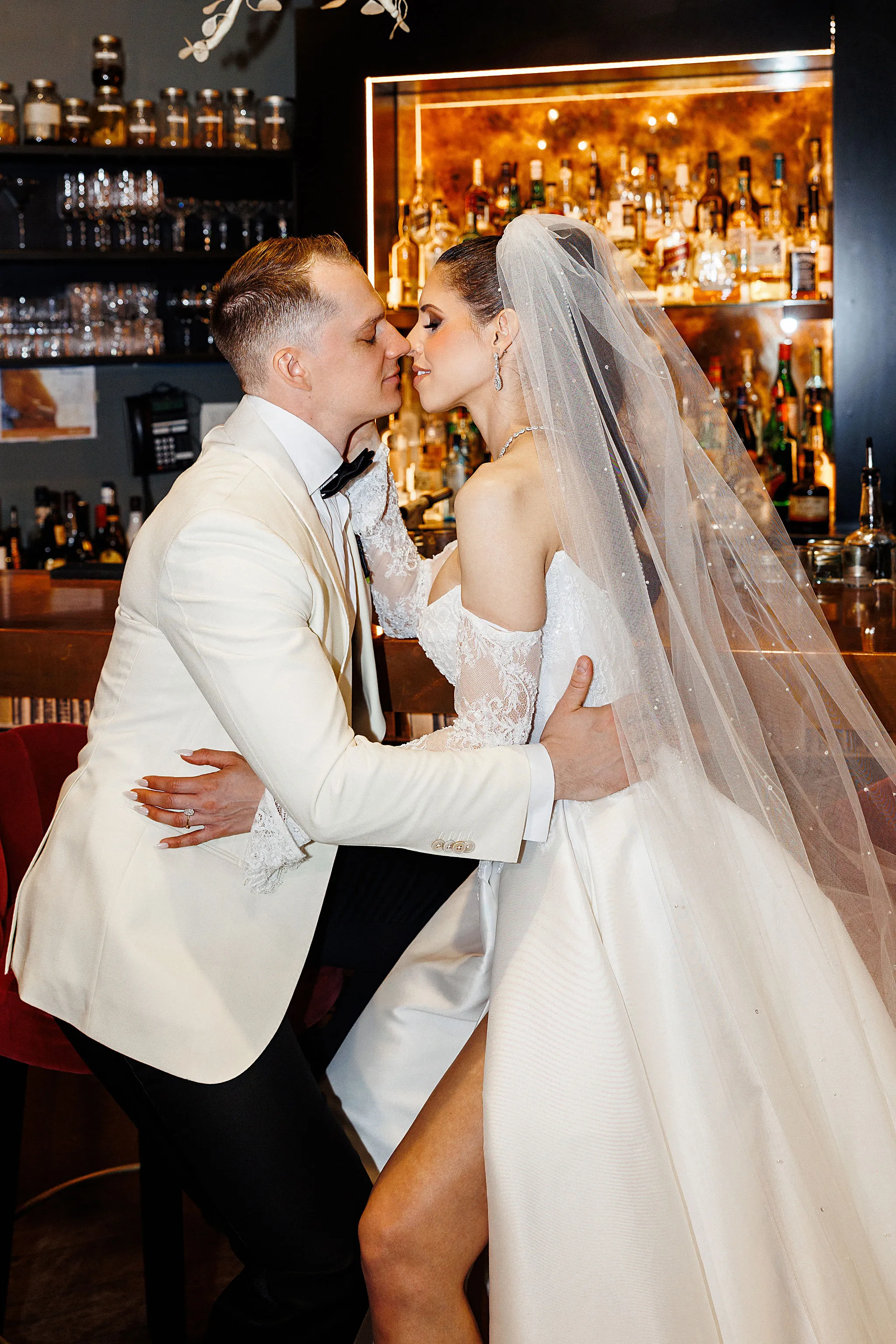 Timeless george restaurant Toronto wedding portrait