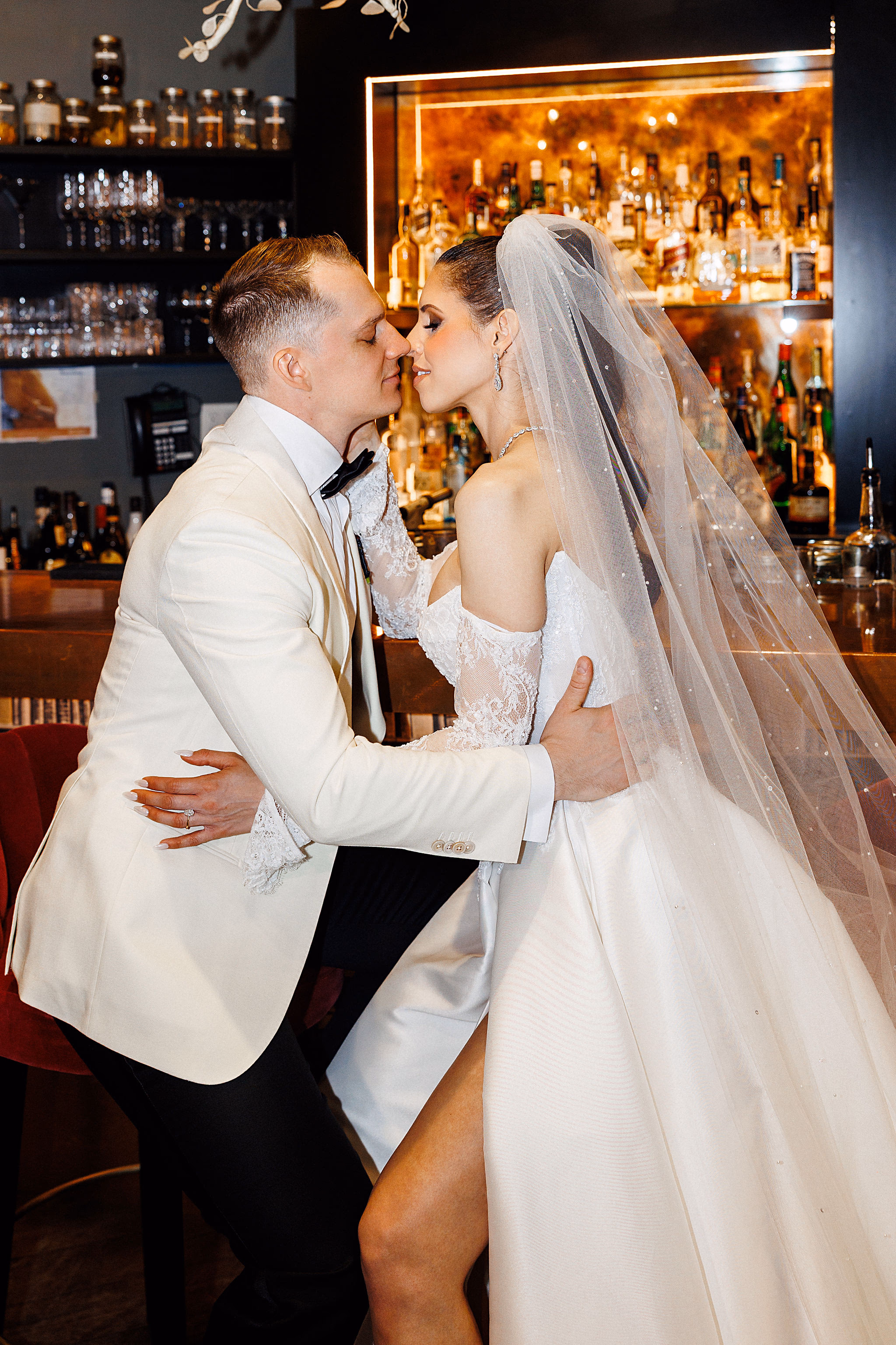 Timeless george restaurant Toronto wedding portrait