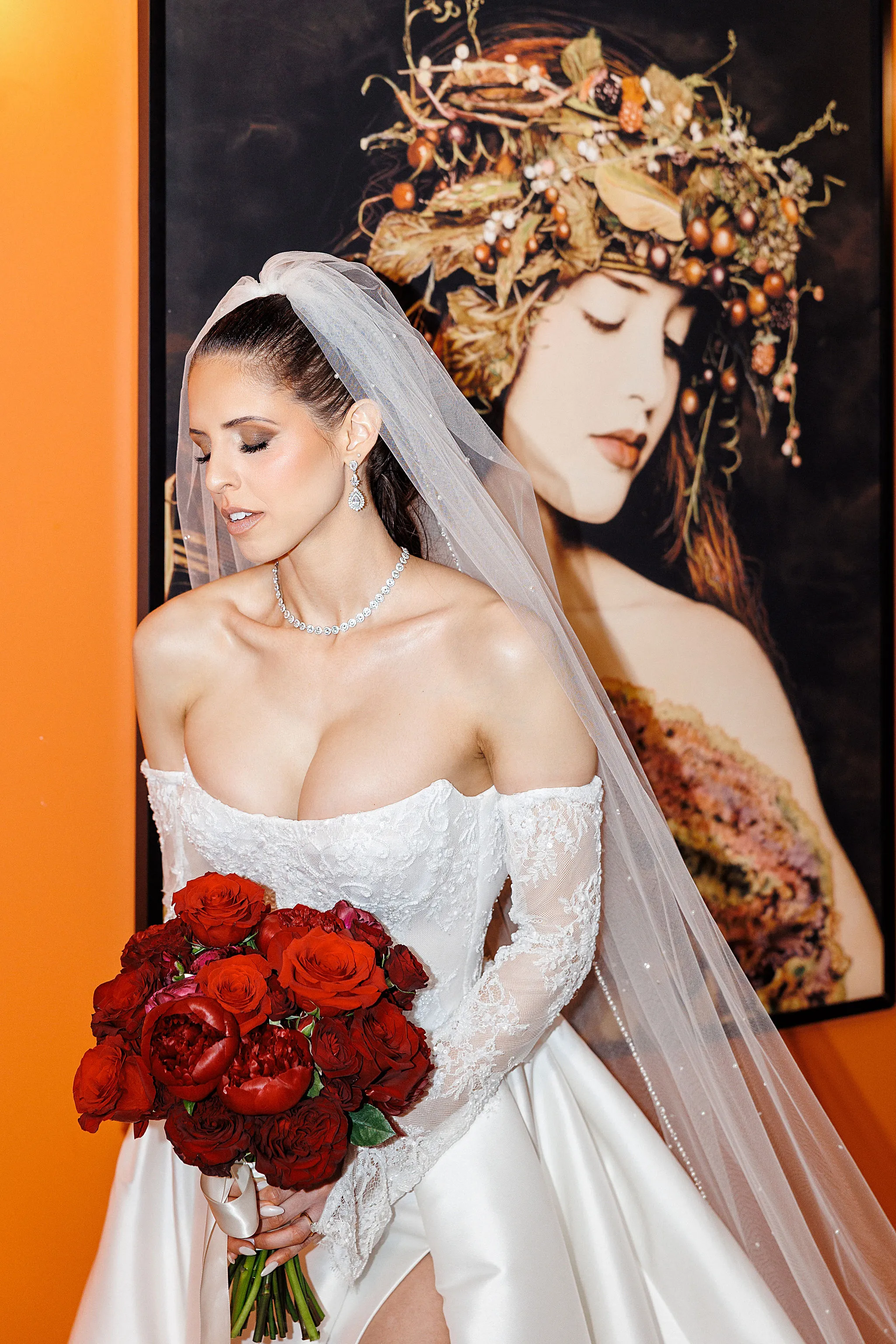 Bride preparing George Restaurant wedding