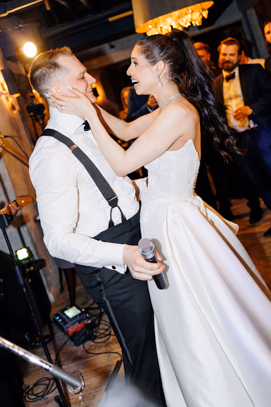 George restaurant wedding photography couple dancing joyfully