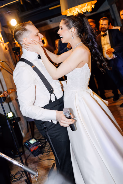 George restaurant wedding photography couple dancing joyfully