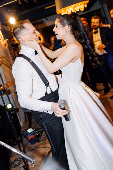 George restaurant wedding photography couple dancing joyfully