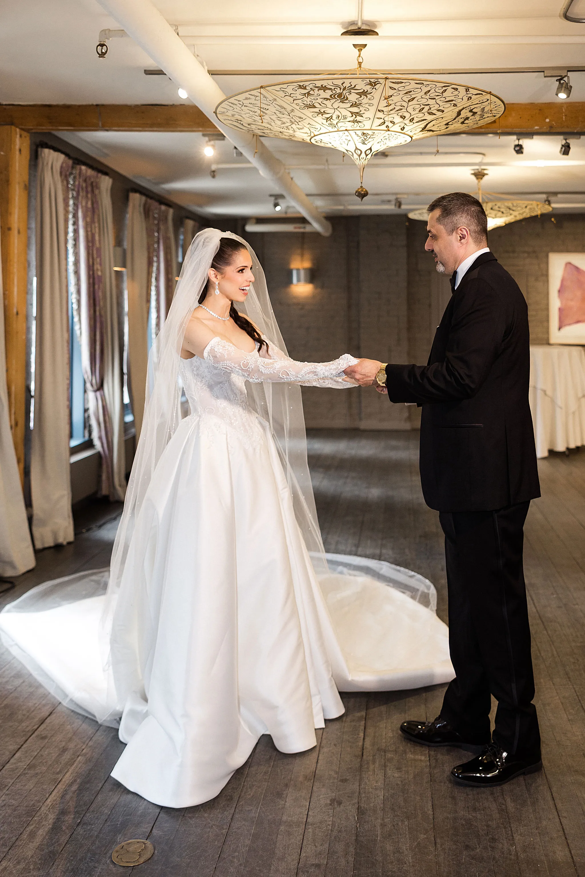 Couple dancing George Restaurant wedding