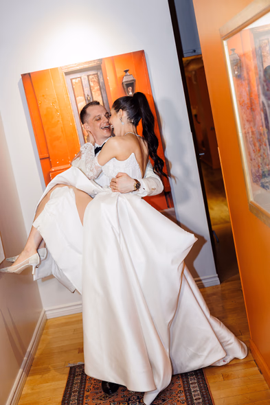 Wedding at George restaurant Toronto bride and groom