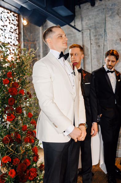 Groom waitng for bride