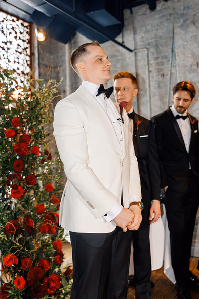 Groom waitng for bride