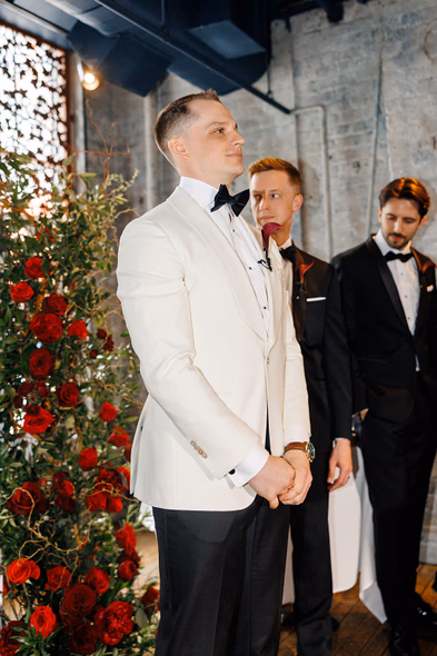 Groom waitng for bride