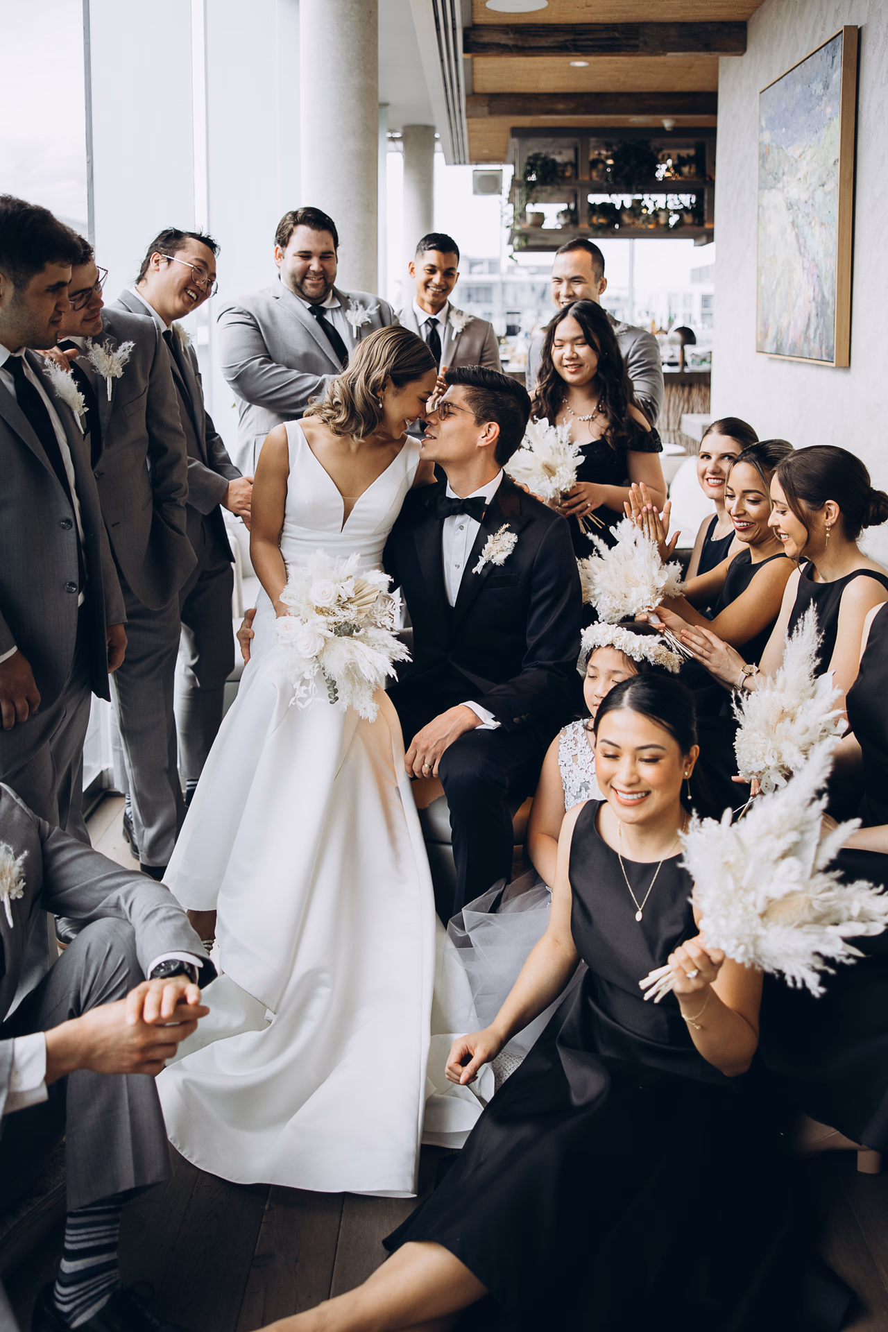 Stylish Wedding at One Hotel Harriet's Rooftop