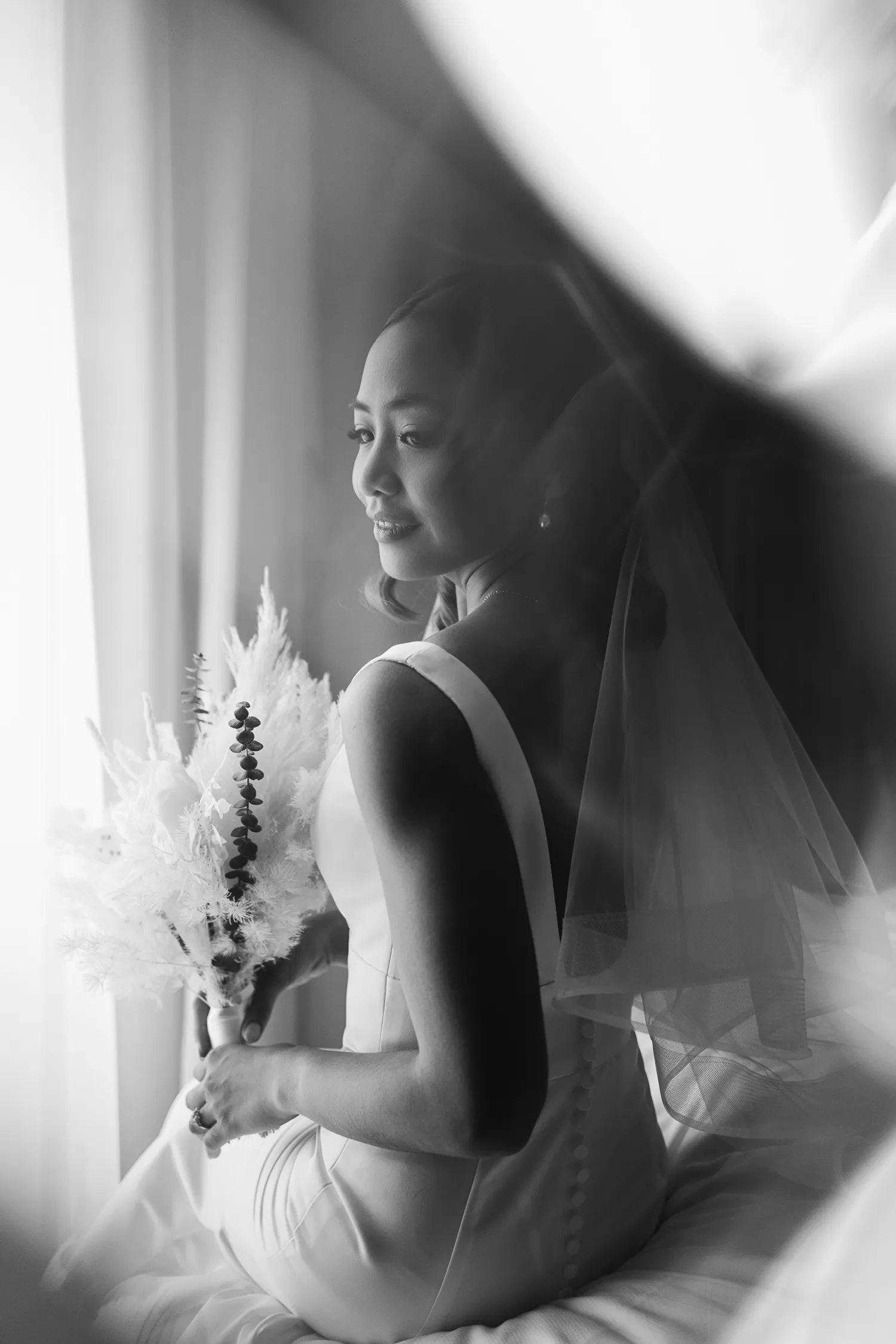 bride during the morning