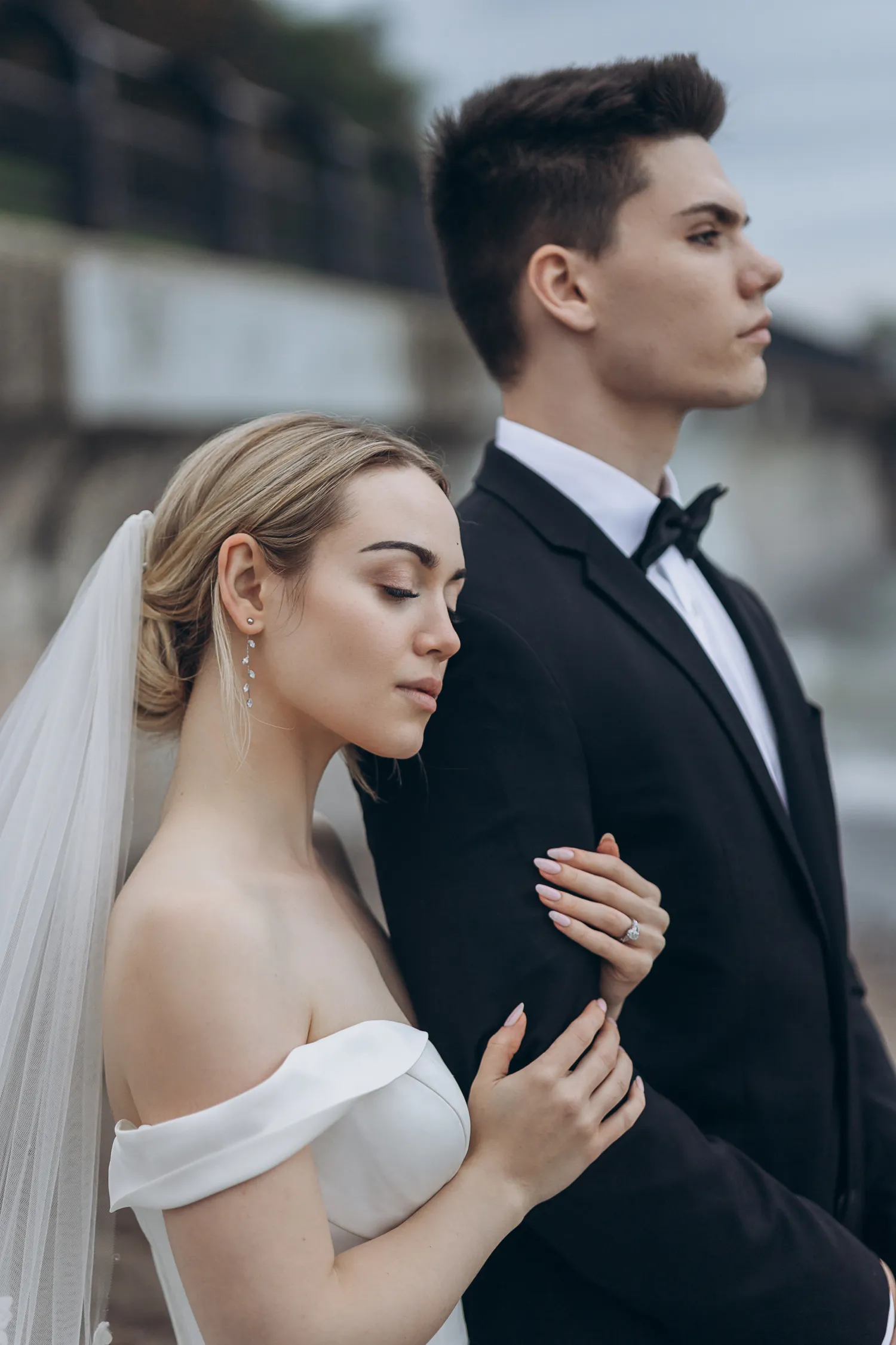 editorial wedding photo at RC Harris Treatment Plant