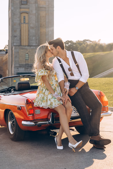 engagement photo at Harris Water Treatment