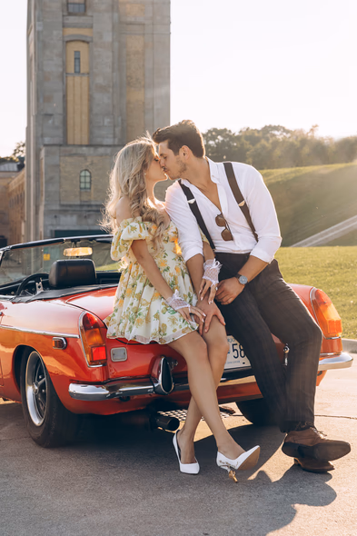 engagement photo at Harris Water Treatment