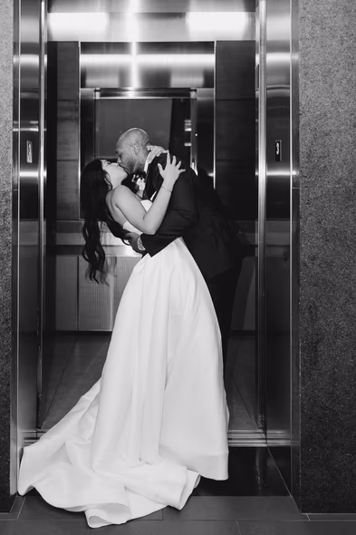 couple kissing at Hotel X Toronto