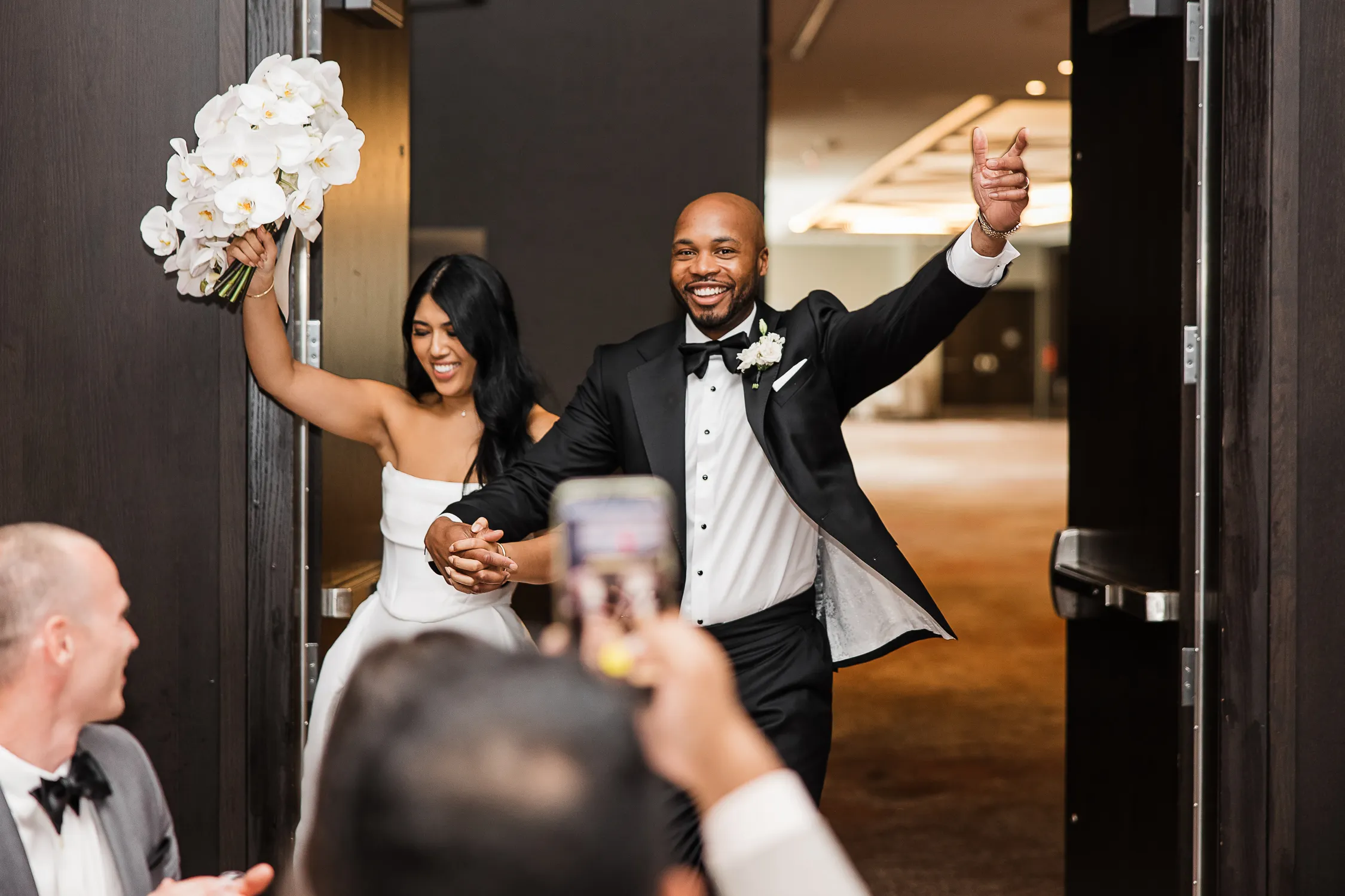 bride and groom at Hotel X