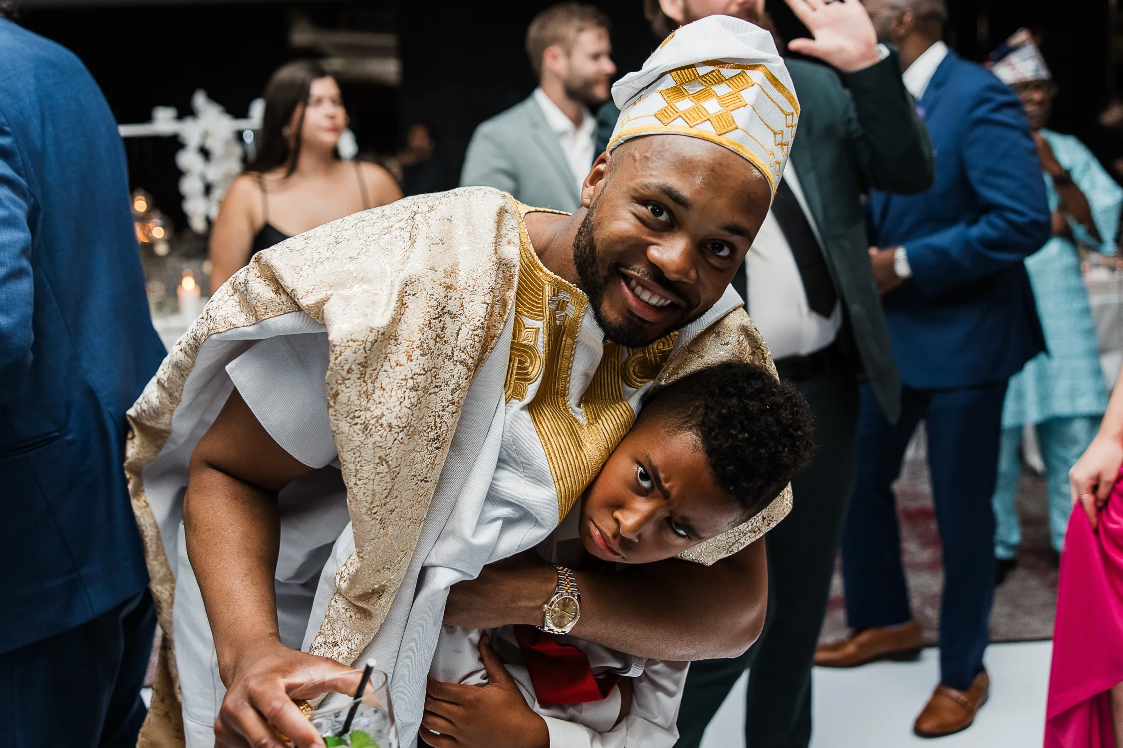 guests celebrating wedding at Hotel X 