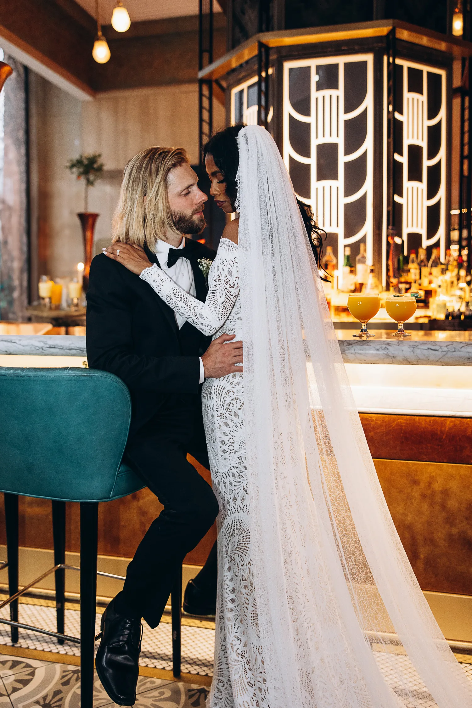 Couple photo at a restaurant