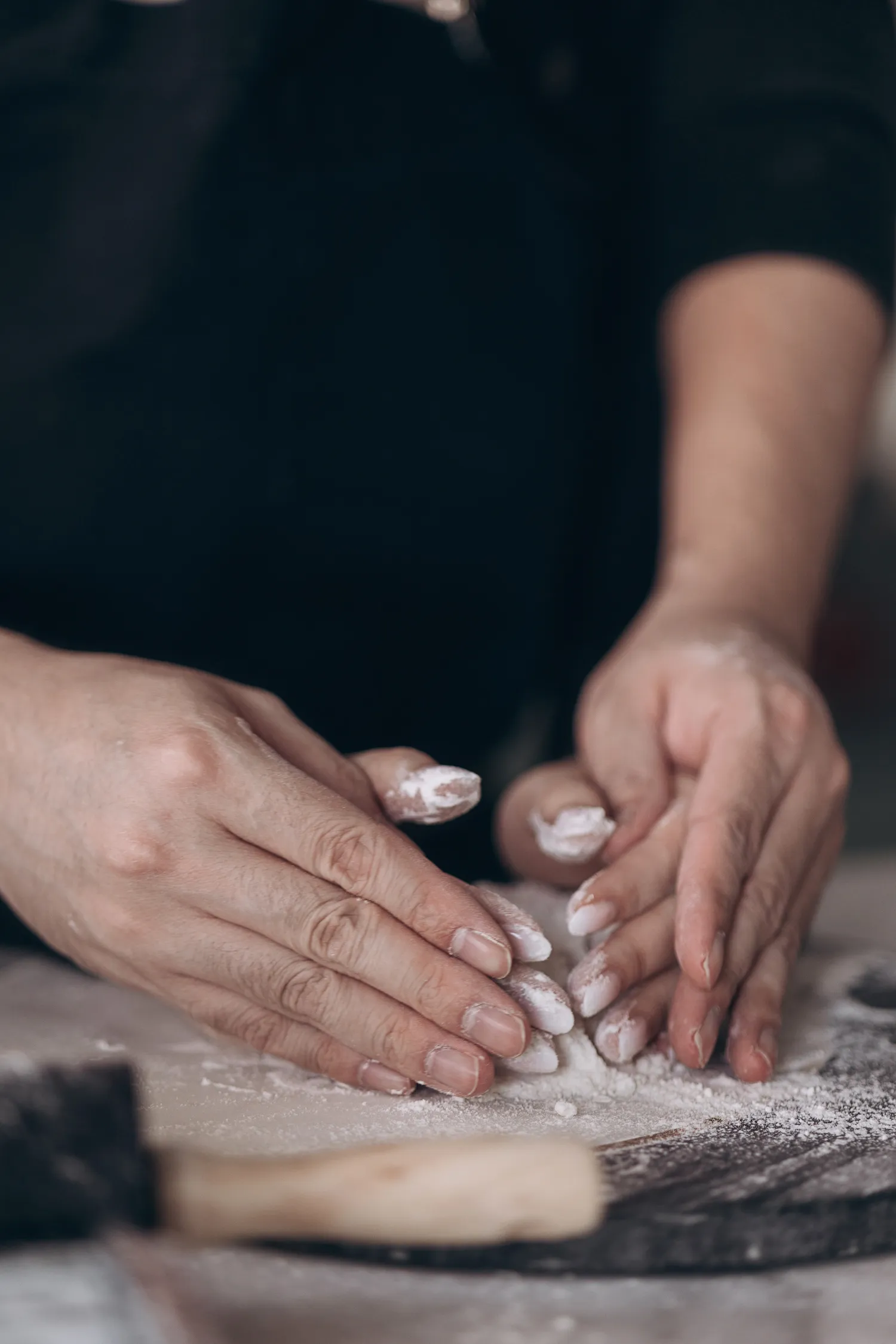 cooking togather engagement photo