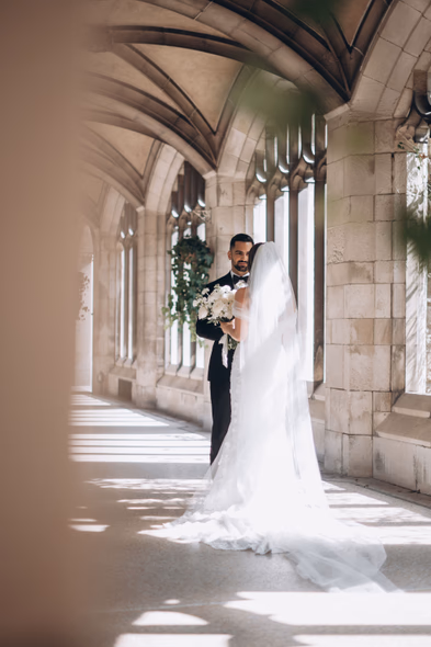 knox college wedding portrait