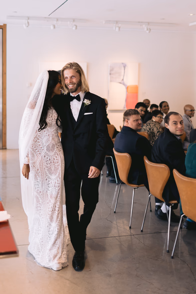 just married at Art Gallery of Ontario (AGO) wedding