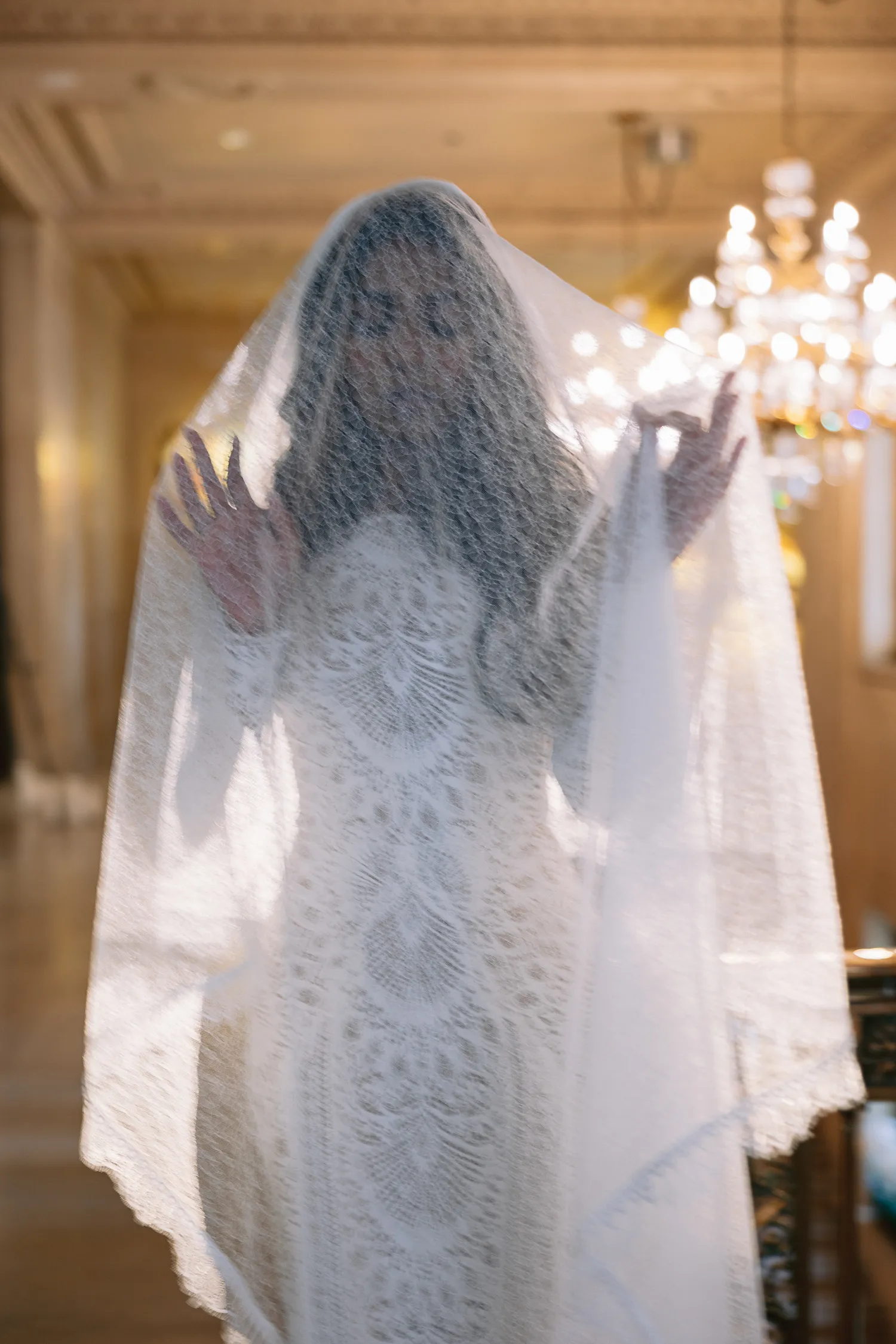 artistic photo of the bride at One King West Hotel